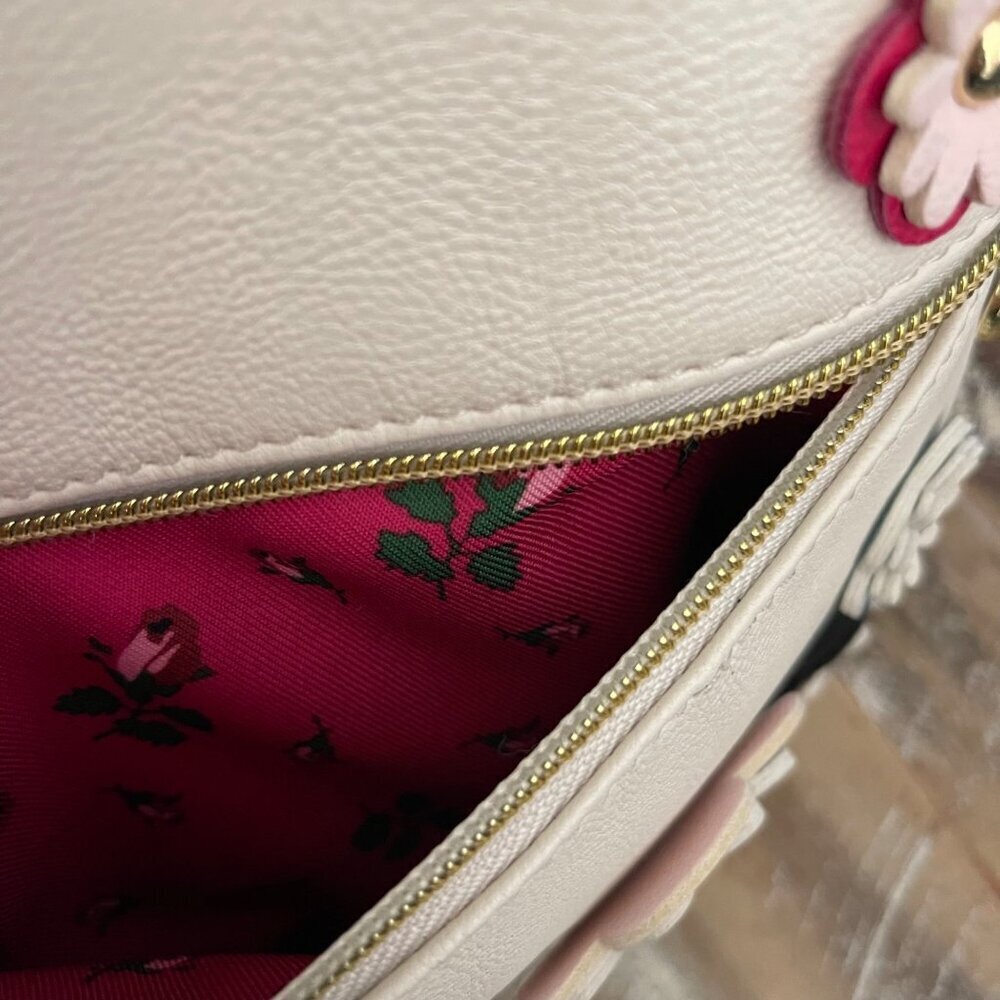 Betsey Johnson Floral Appliqué Mini Backpack Pastel Colorful Kawaii Whimsical - Picture 6 of 14